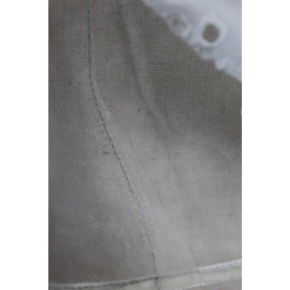 Women's Sz 4 6 Ivory Eyelet Platelet Dress Midi Layered - Picture 4 of 16